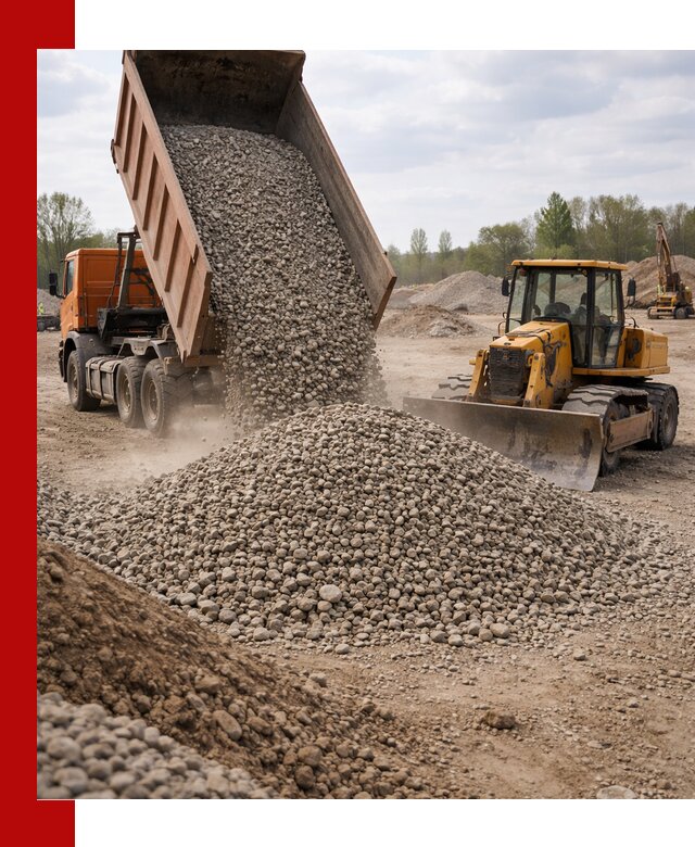 Доставка гравийного щебня фракции 40-70 в Сосновом Бору