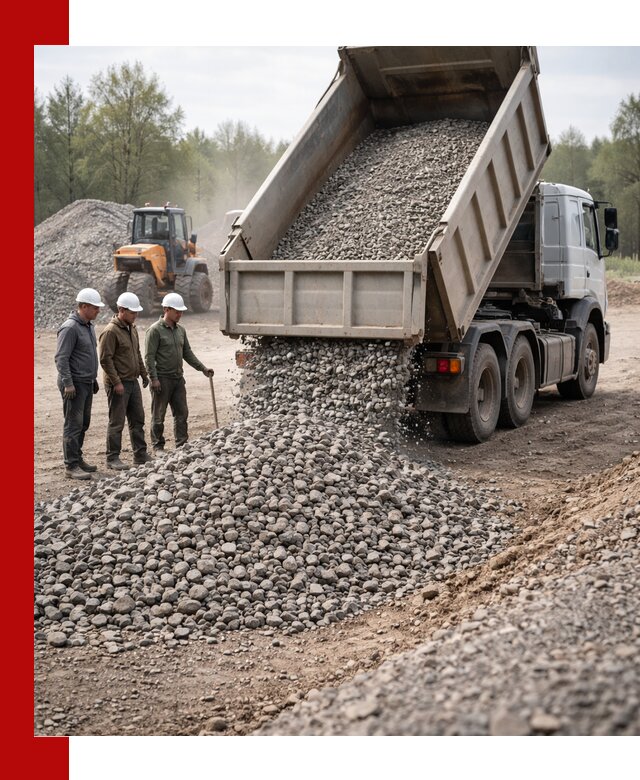 Доставка гравийного щебня фракции 70-120 в Сосновом Бору