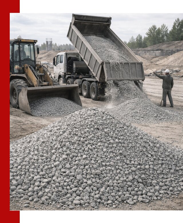 Доставка известнякового щебня фр. 5–20 в Сосновом Бору