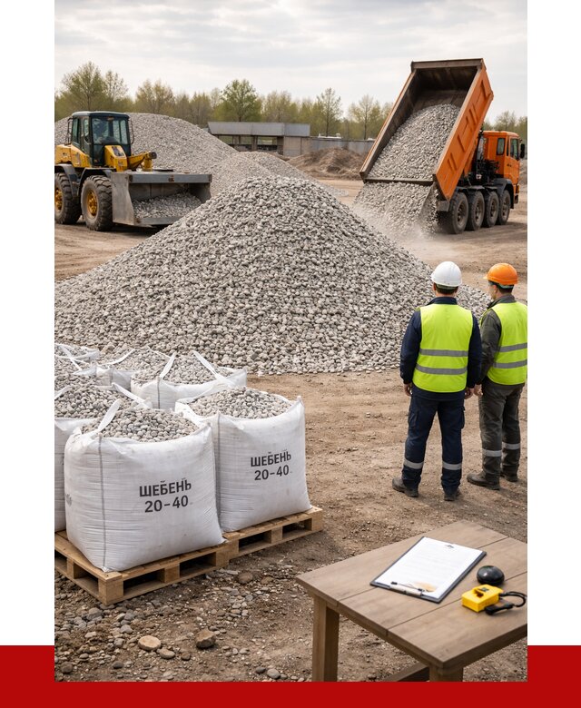 Известняковый щебень 20-40 в Сосновом Бору от 2133 р. ПРОНЕРУДСнб