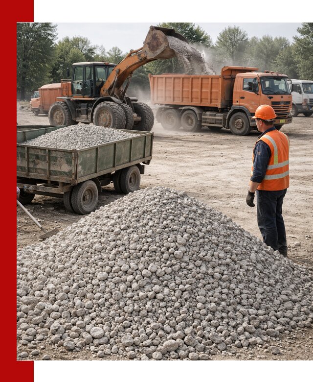 Доставка известнякового щебня фракция 20–40 в Сосновом Бору