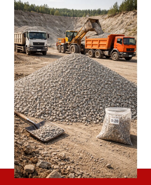 Доломитовый щебень фр. 5-20 в Сосновом Бору от 4266 р. | ПРОНЕРУДСнб
