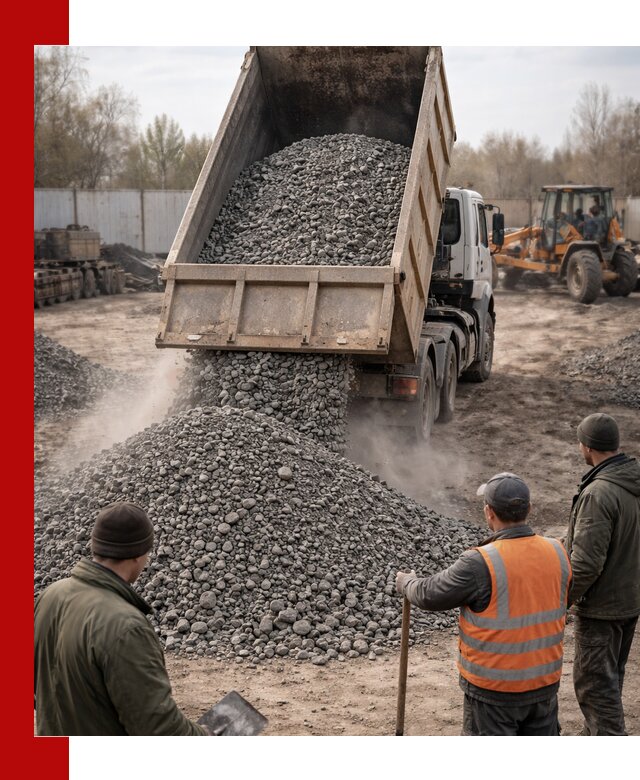 Доставка шлакового щебня в удобные сроки по выгодной цене в Сосновом Боре