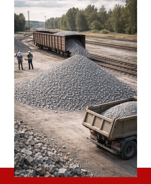 Железнодорожный щебень 20-60 в Сосновом Бору от 1727 р. | ПРОНЕРУДСнб