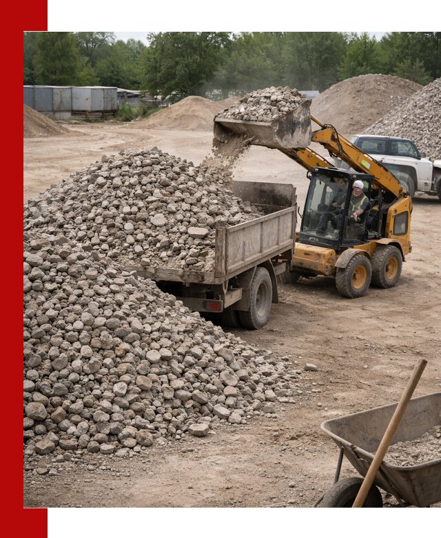 Доставка вторичного щебня в Сосновом Бору для строительных работ