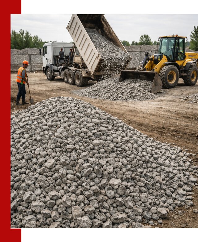 Доставка бетонного щебня фракции 40-70 в Сосновом Бору