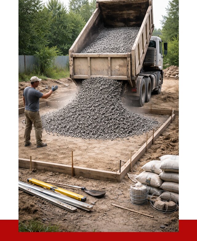 Купить щебень для фундамента в Сосновом Бору от 4571 р. | ПРОНЕРУДСнб