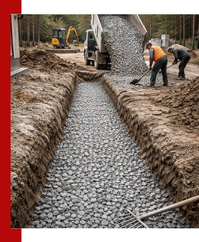 Щебень для дренажа с доставкой в Сосновом Бору высокого качества