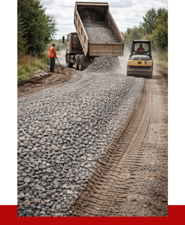 Щебень для отсыпки дороги в Сосновом Бору от 2743 р. ПРОНЕРУДСнб