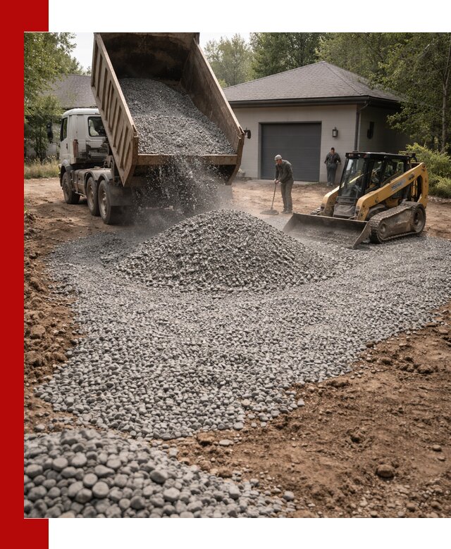 Щебень для парковки в Сосновом Бору: доставка и укладка качественного материала