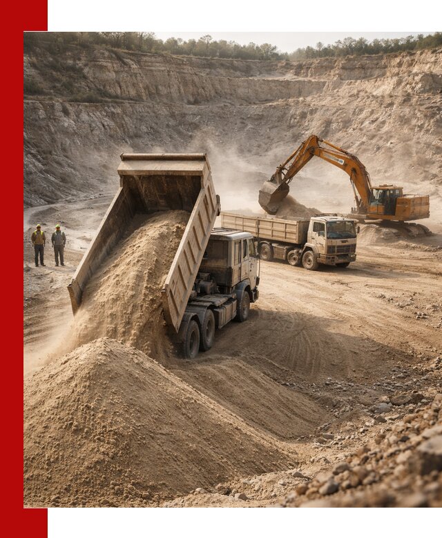 Карьерный песок навалом с доставкой в Сосновом Боре