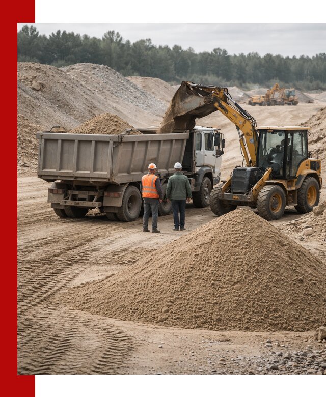 Карьерный среднезернистый песок с доставкой в Сосновом Бору