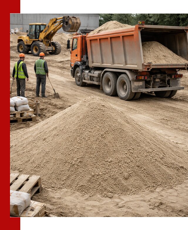 Доставка и продажа мытого речного песка в Сосновом Бору