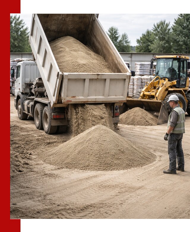 Поставка и доставка песка для бетона в Сосновом Бору