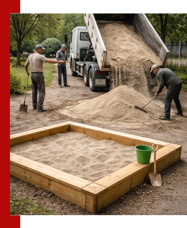 Песок для песочницы с доставкой в Сосновом Бору недорого и чистый