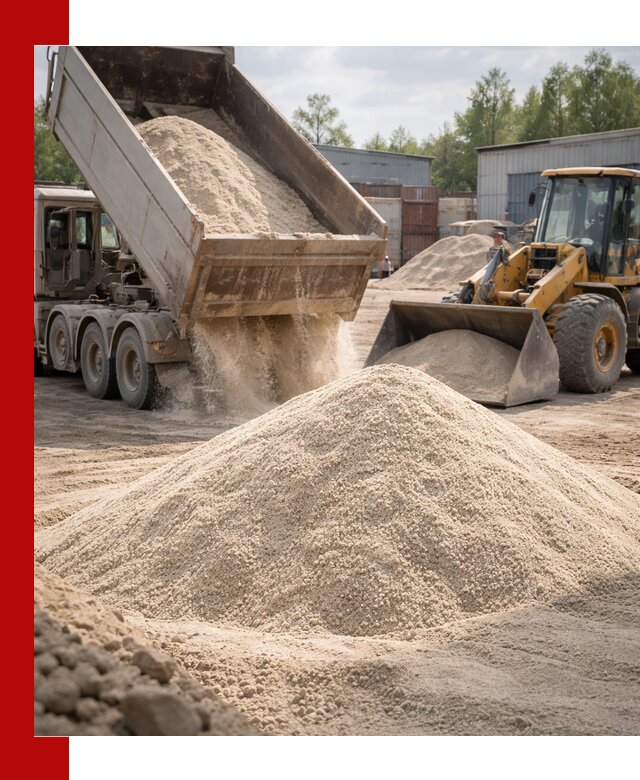 Кварцевый песок с доставкой в Сосновом Бору для строительных работ