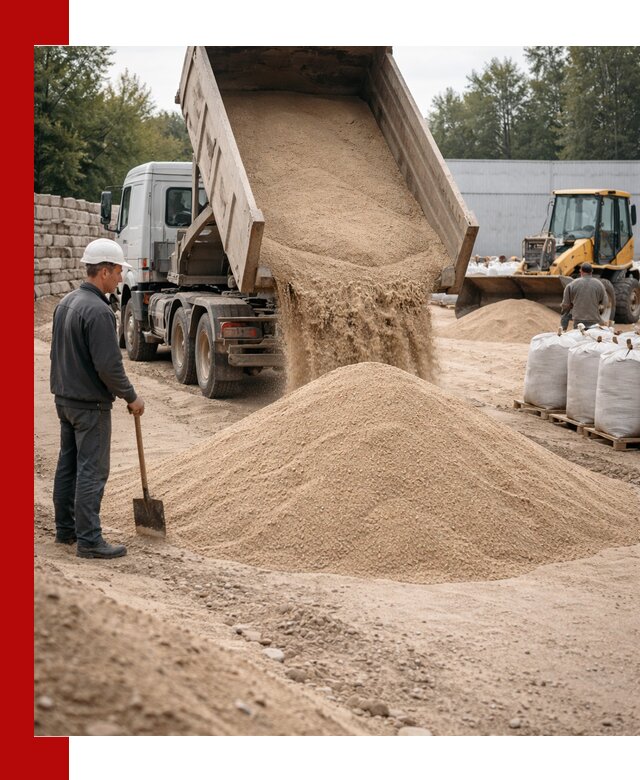 Кварцевый песок фракция 0–3 мм с доставкой в Сосновом Бору