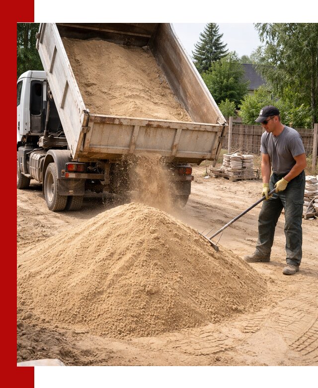 Доставка сухого песка самосвалами в Сосновом Бору