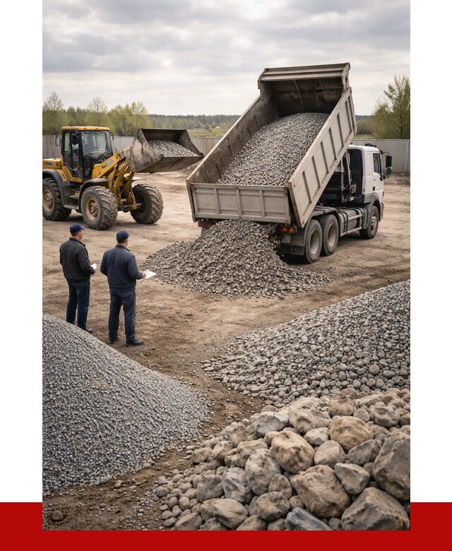 Гравий и камень с доставкой в Сосновом Бору от 4266 р. - ПРОНЕРУДСнб