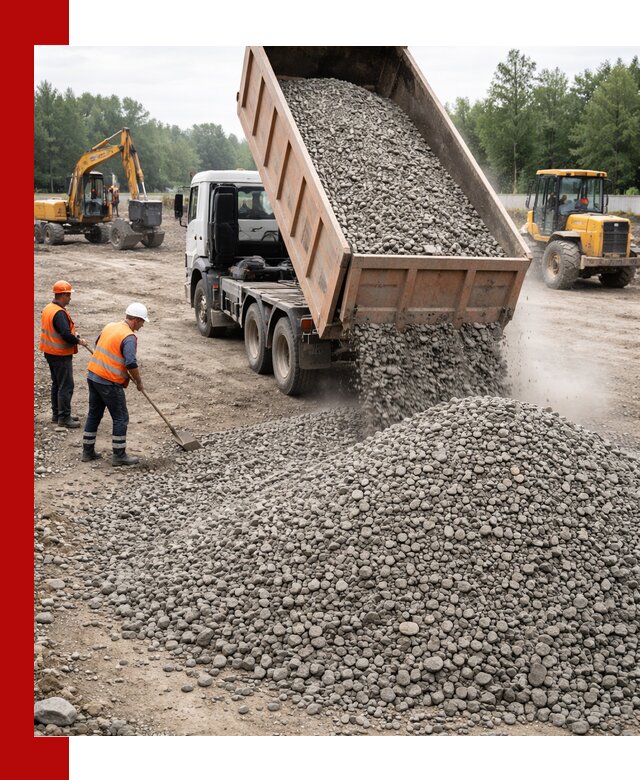 Доставка гравия фракции 40-70 в Сосновом Бору оптом и в розницу