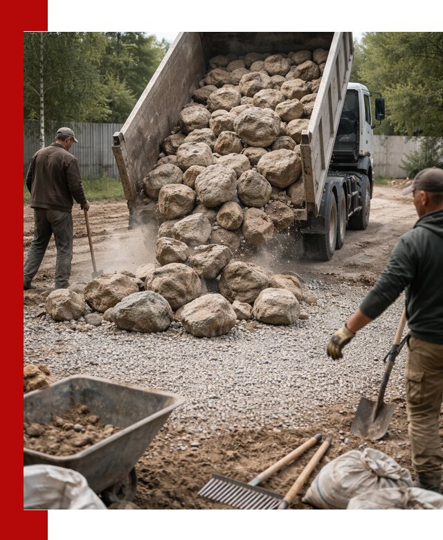 Доставка и укладка булыжника в Сосновом Бору