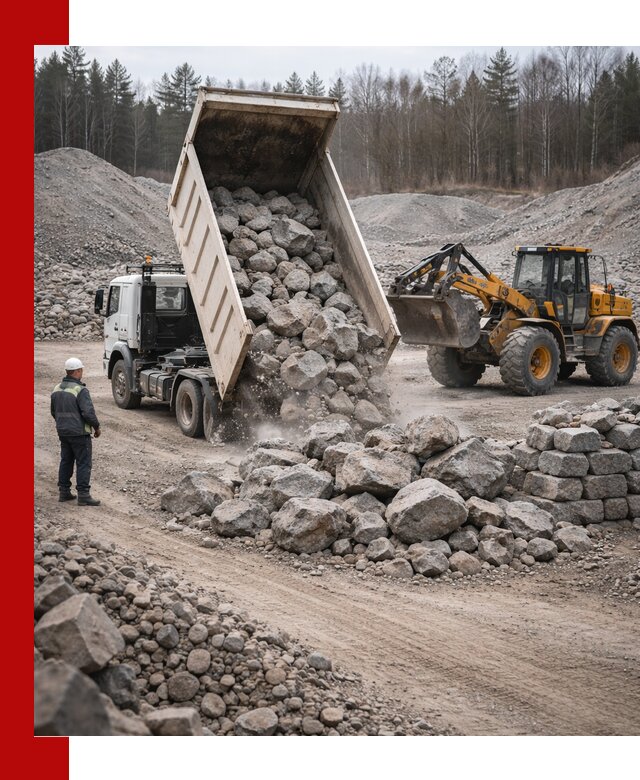 Доставка и продажа бутового гранитного камня в Сосновом Боре