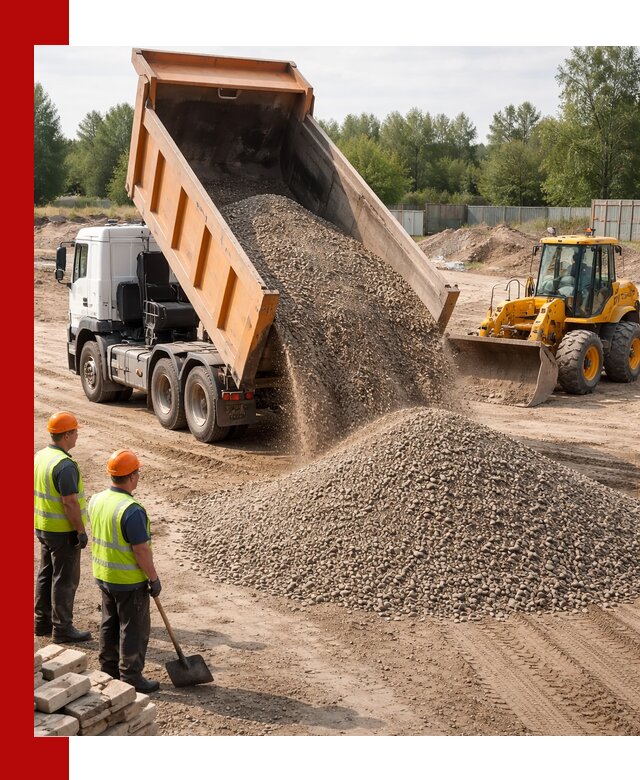 Доставка щебёночно-песчаной смеси ЩПС С7 в Сосновом Бору