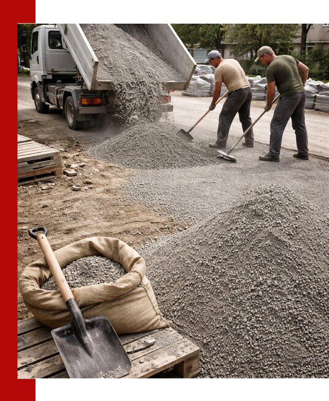 Отсев для тротуарной плитки в Сосновом Бору — доставка и укладка