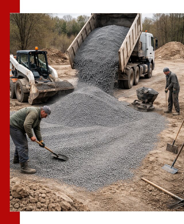 Отсев для подсыпки в Сосновом Бору — доставка и подсыпка на участок