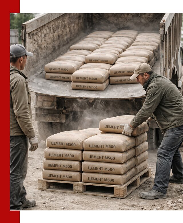 Цемент М500 с доставкой самосвалом в Сосновом Бору