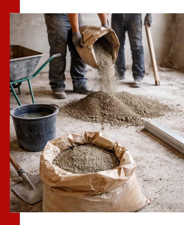 Доставка сухой смеси для стяжки в Сосновом Бору