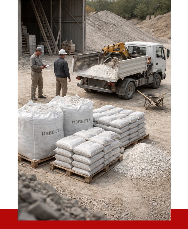 Известь строительная в Сосновом Бору с доставкой от 4266 р. | ПРОНЕРУДСнб