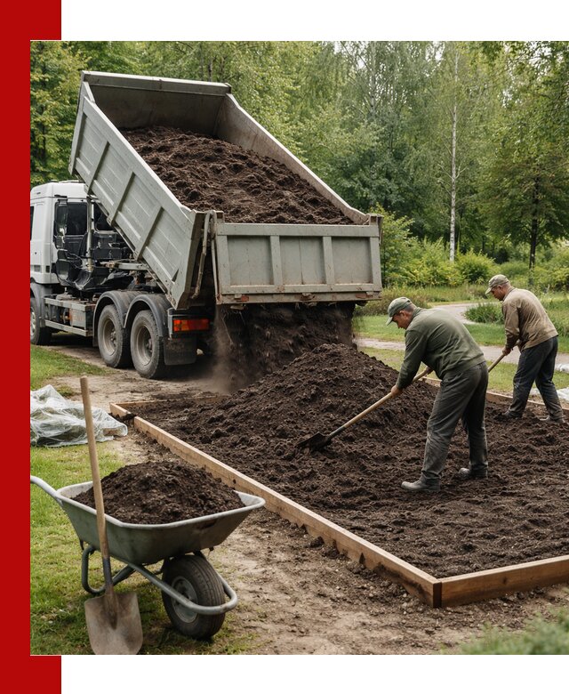 Доставка грунта для озеленения и благоустройства в Сосновом Бору