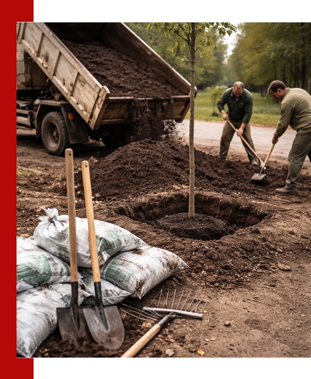 Грунт для посадки деревьев в Сосновом Бору — доставка и подготовка почвы