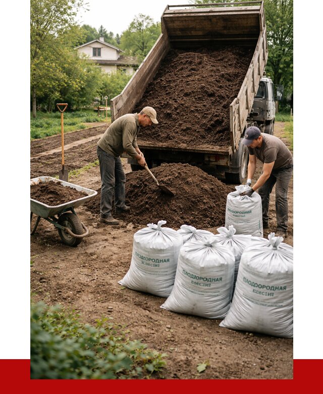 Плодородная смесь в Сосновом Бору от 4266 р./куб с доставкой | ПРОНЕРУДСнб