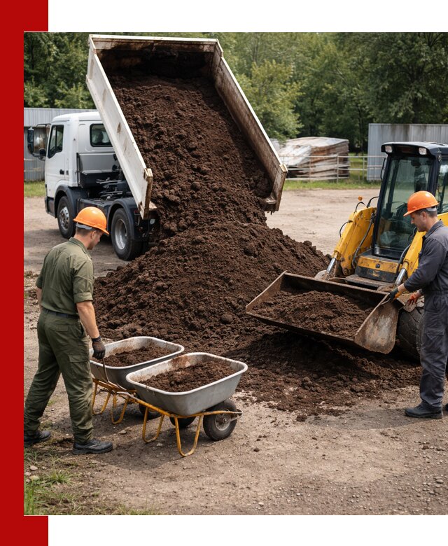 Доставка торфо-земляной смеси в Сосновом Бору для огорода и ландшафта