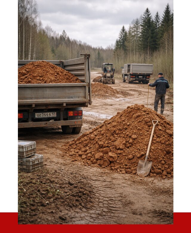 Глина и суглинки в Сосновом Бору от 4571 р. за куб | ПРОНЕРУДСнб