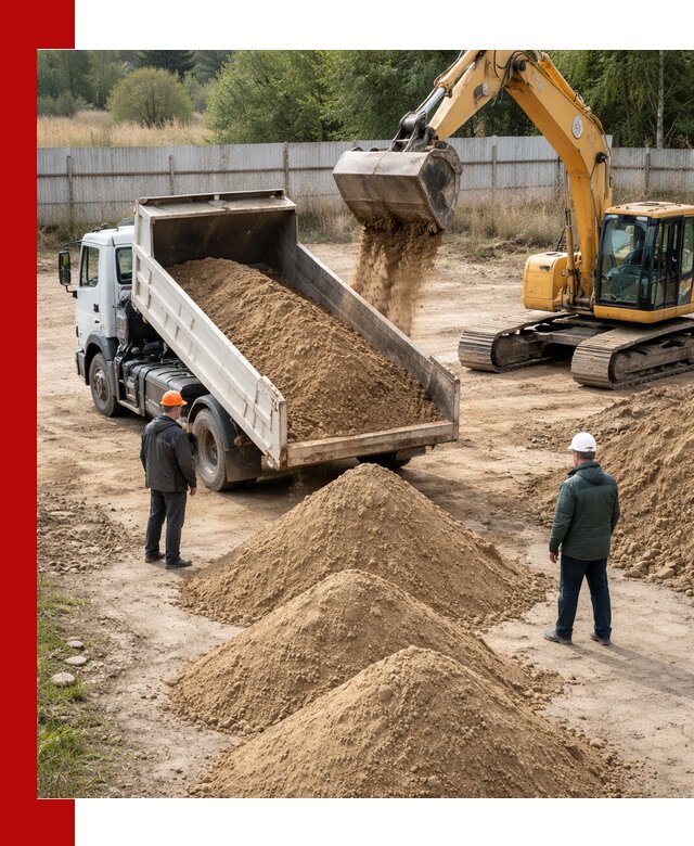 Доставка супеси вагонными и автопартиями в Сосновом Бору