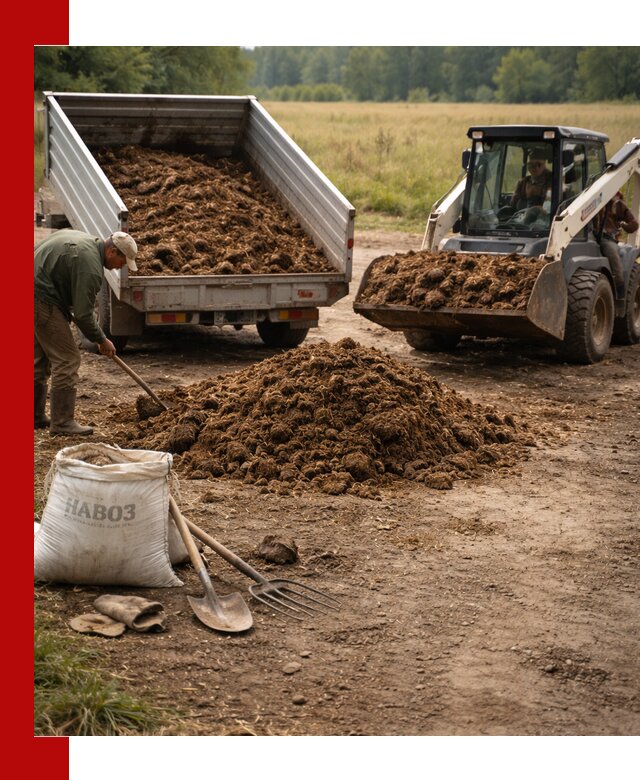 Доставка конского навоза в Сосновом Бору с разгрузкой и доставкой на объект