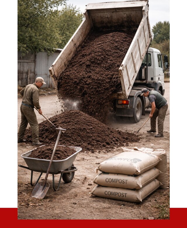 Купить компост в Сосновом Бору от 4266 р. за куб с доставкой | ПРОНЕРУДСнб
