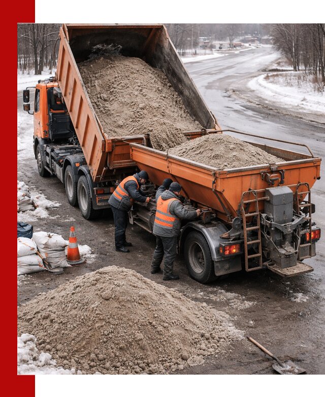 Поставка и вывоз пескосоля в Сосновом Бору оптом и в розницу