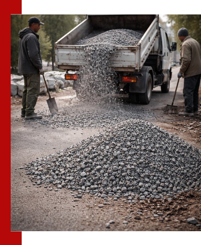 Гранитная крошка для посыпки дорог и тротуаров в Сосновом Боре