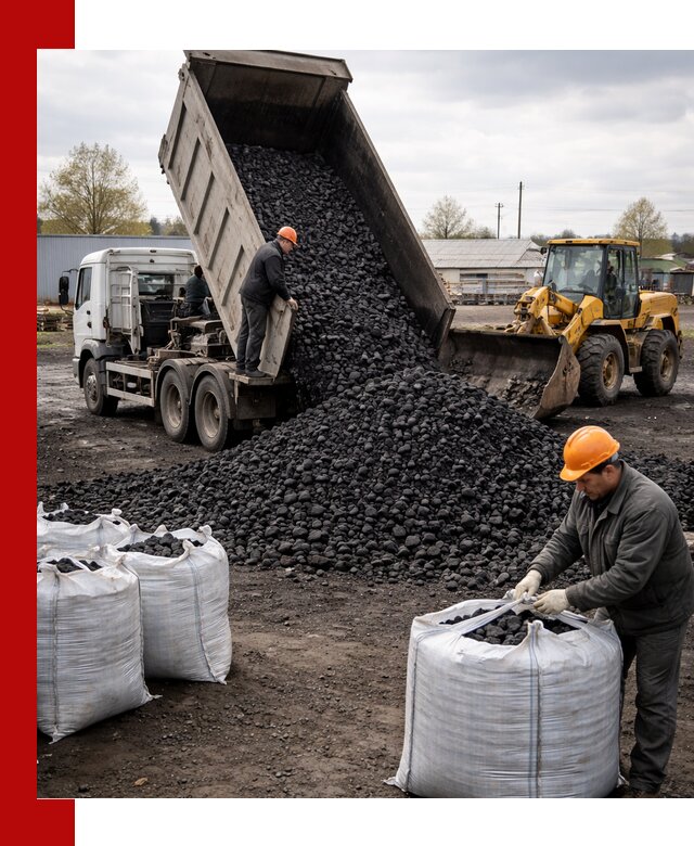 Доставка каменного угля в Сосновом Бору оптом и в розницу