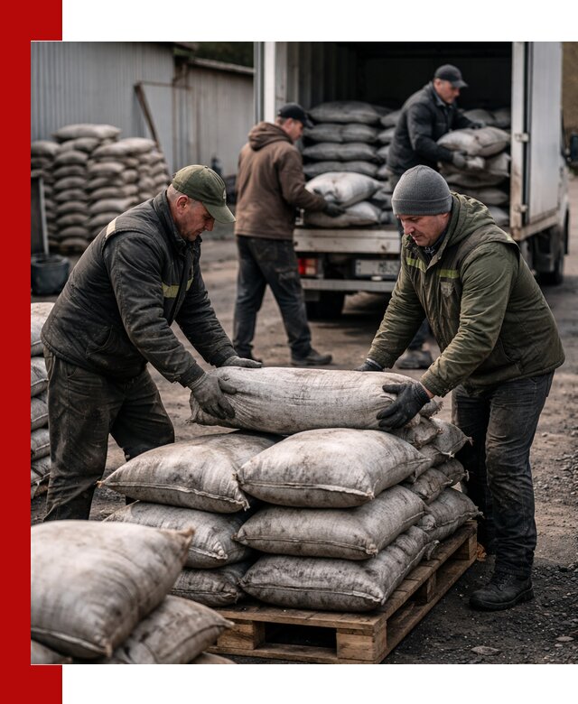 Доставка угля в мешках по выгодным ценам в Сосновом Бору
