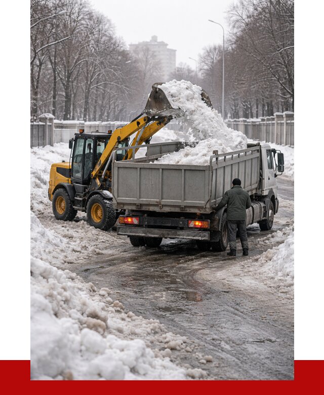 Вывоз снега с погрузкой в Сосновом Боре от 3555 р. ПРОНЕРУДСнб