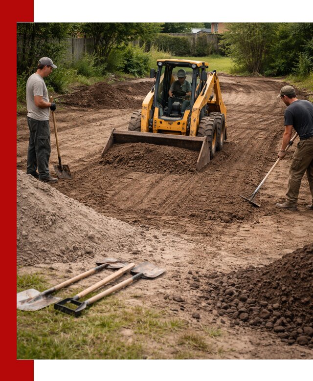 Планировка участка грунтом с вывозом и доставкой в Сосновом Бору