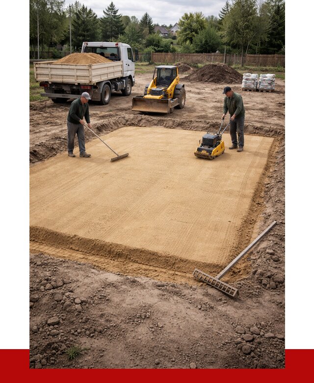 Устройство песчаной подушки в Сосновом Бору от 4571 р. ПРОНЕРУДСнб